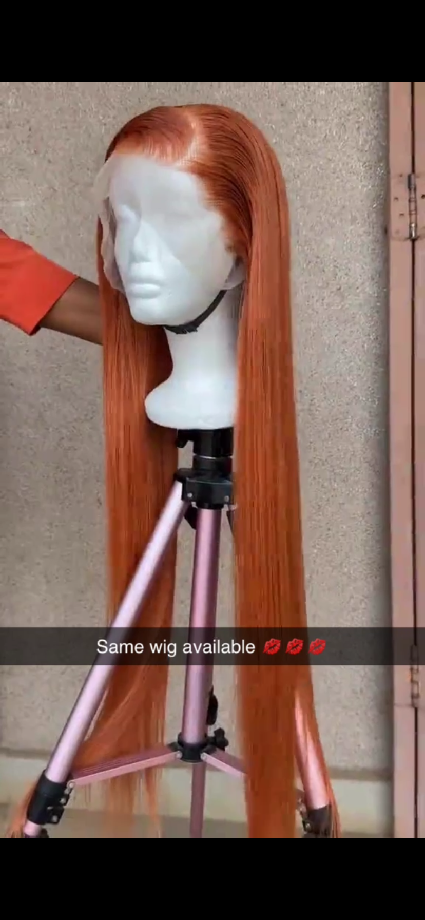 30 inches silky straight wig ginger
