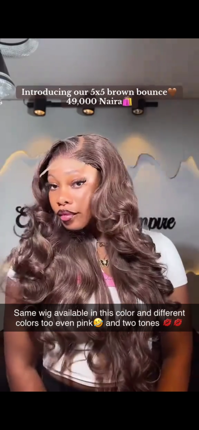 Long brown bodywave wig